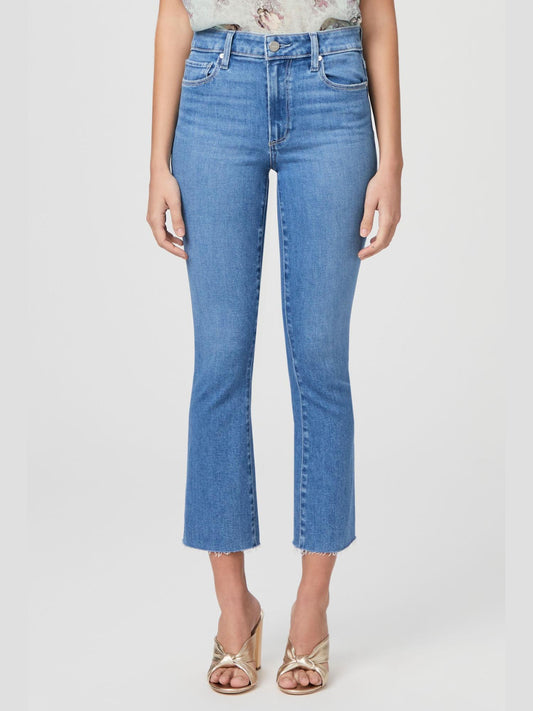 Paige - Colette Raw Hem Cropped High-Rise Flare Jean - Sz 31