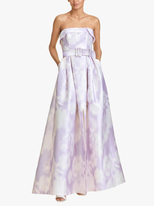 Sachin & Babi - Brielle Strapless Belted Gown - Sz 10