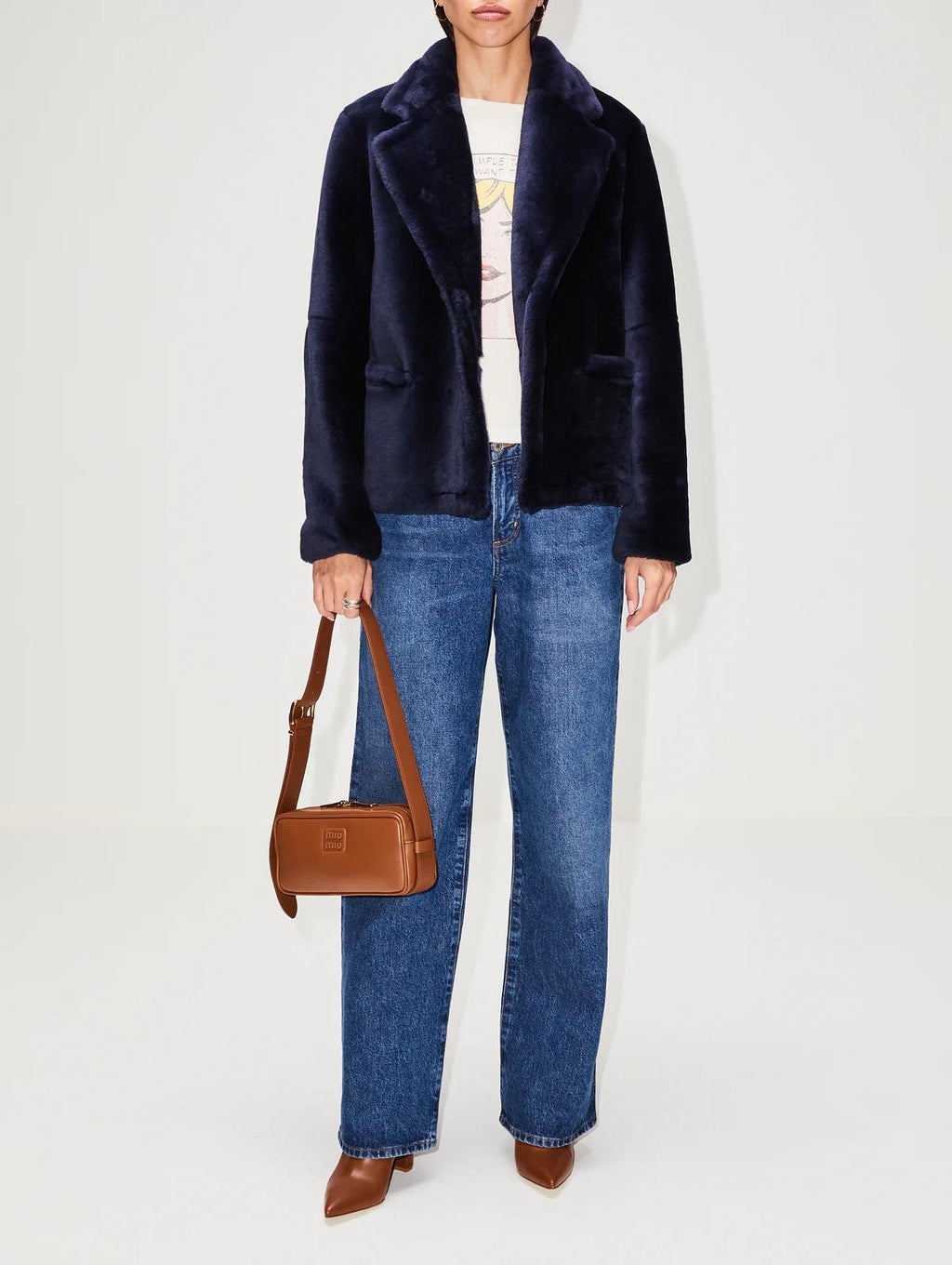 Susan Bender New York - Fur Out Shearling Jacket - Sz 0
