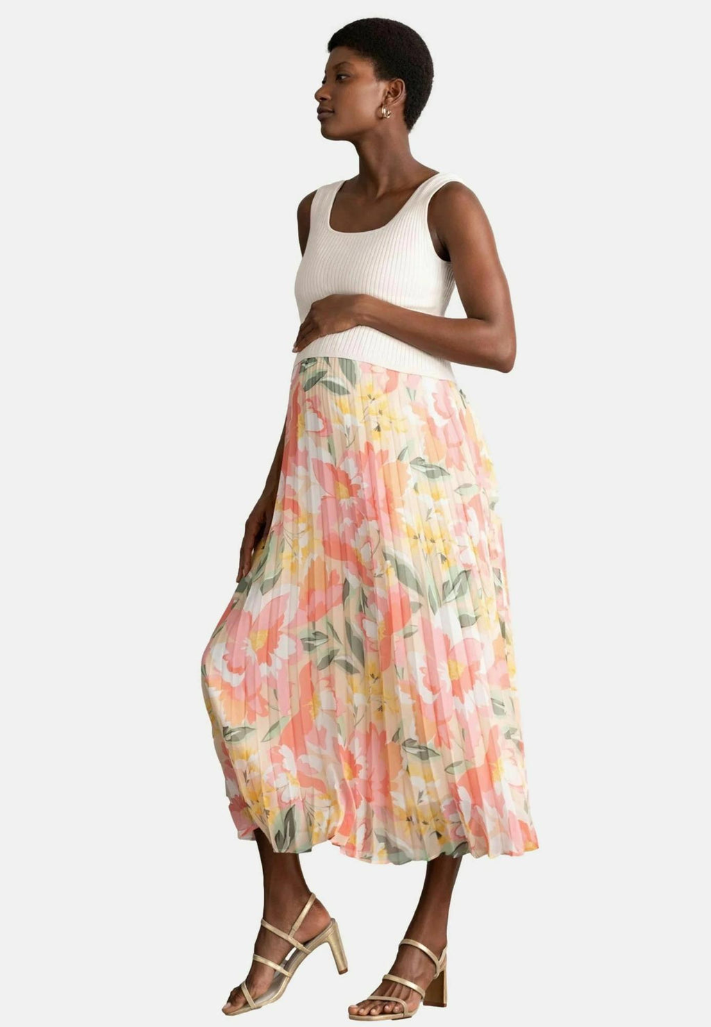 Seraphine - Arabella Knit Top with Pleat Skirt Nursing Dress