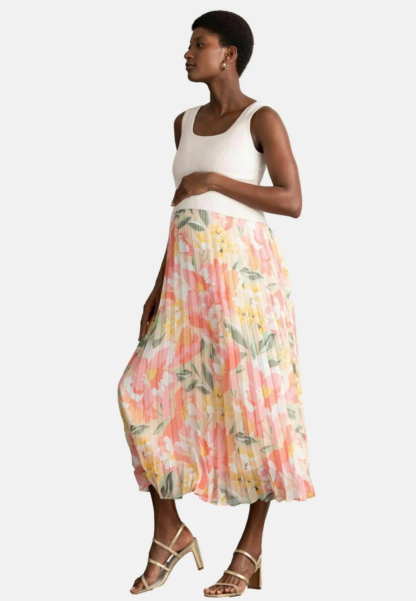 Seraphine - Arabella Knit Top with Pleat Skirt Nursing Dress