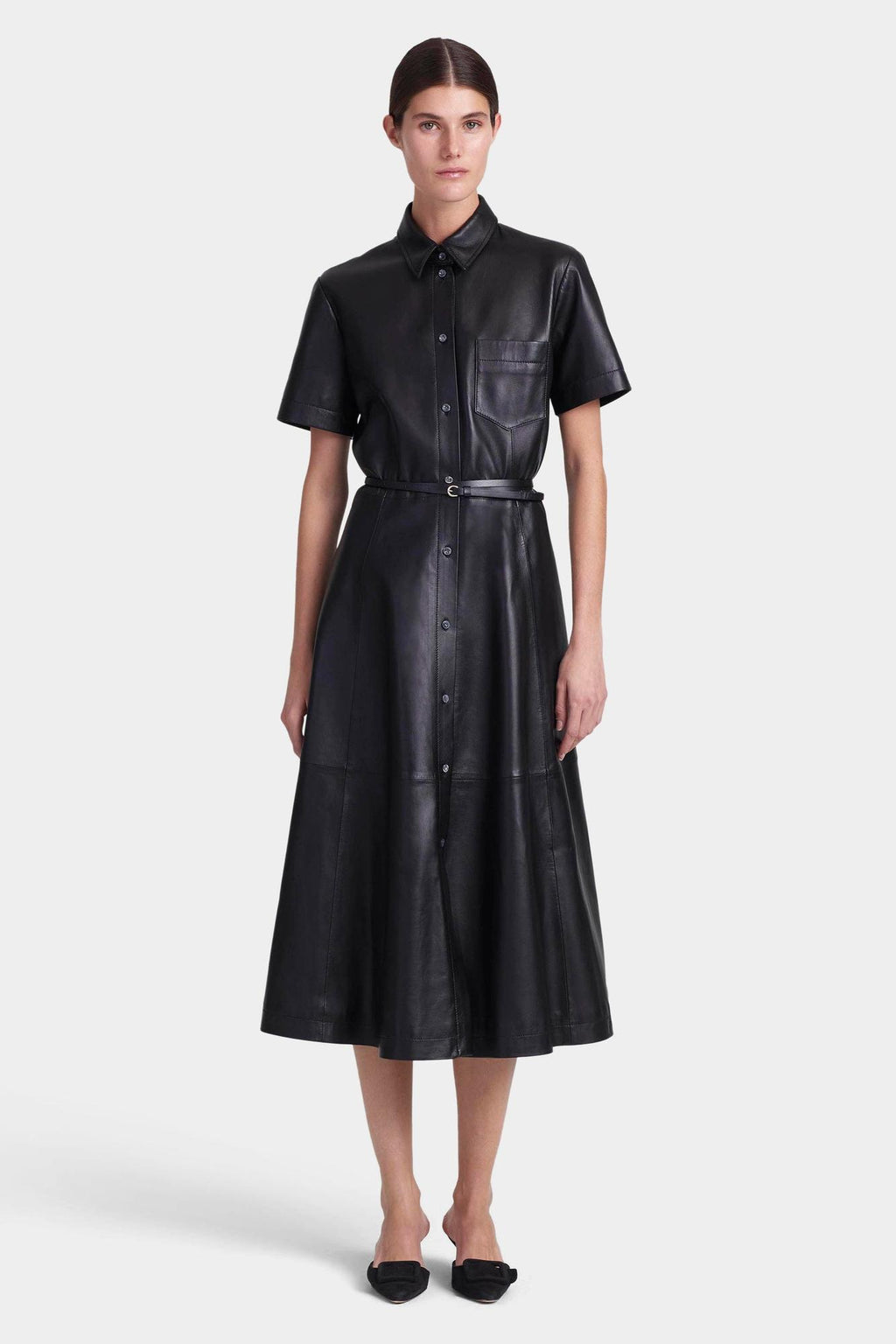 Altuzarra - Kiera Leather Shirtdress