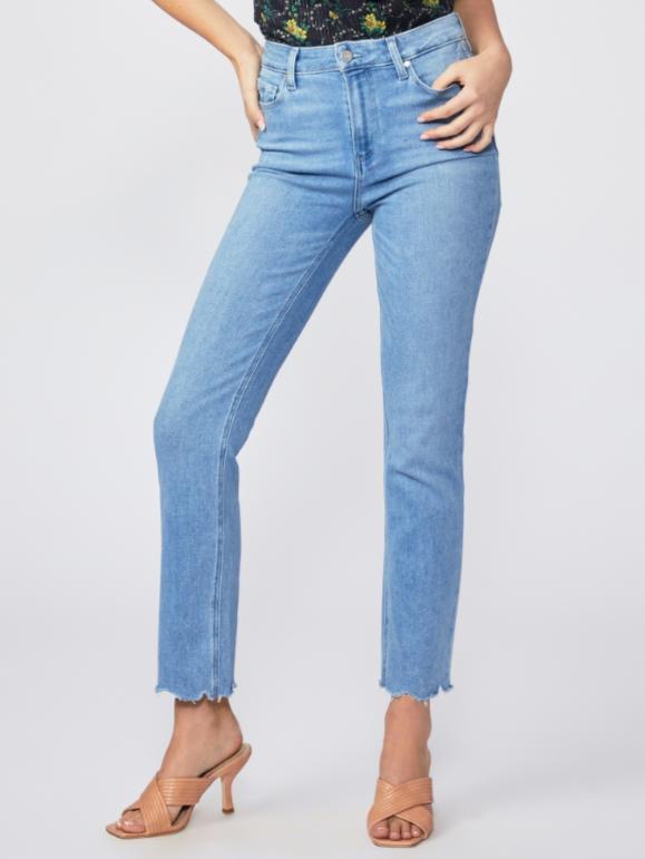 Paige - Cindy Straight Leg Raw Hem Jeans - Sz 31