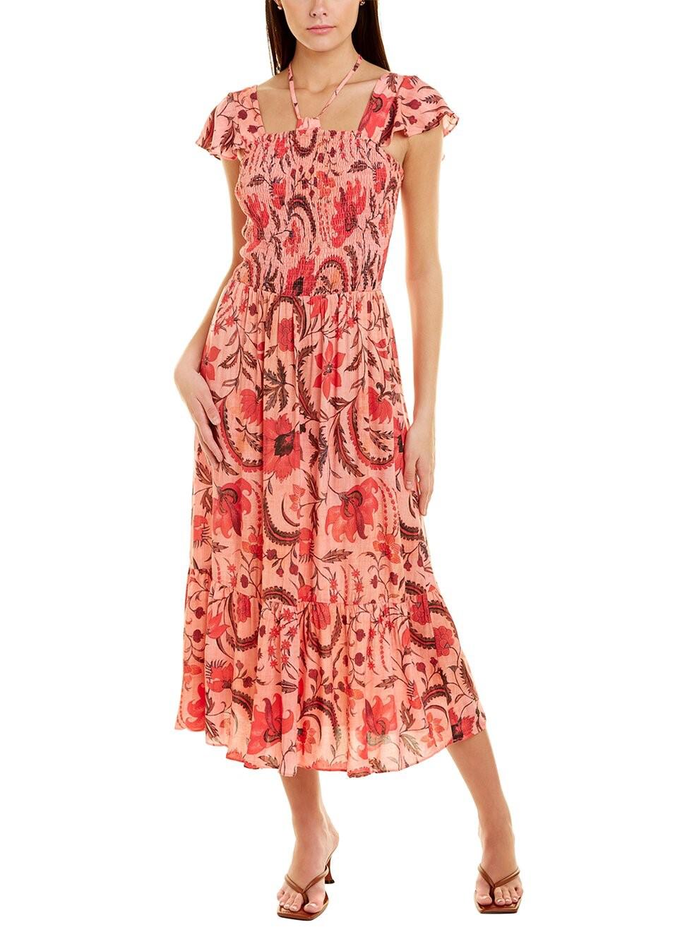 Atelier - Halter Detail Floral Midi Dress - Sz 12