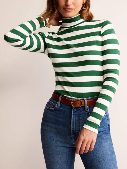 Boden - Anna Rib Roll Neck Top - Sz 4