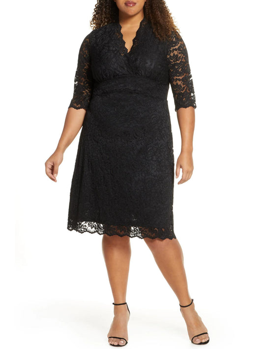 KIYONNA - Scalloped Boudoir Lace Dress - Sz 2X
