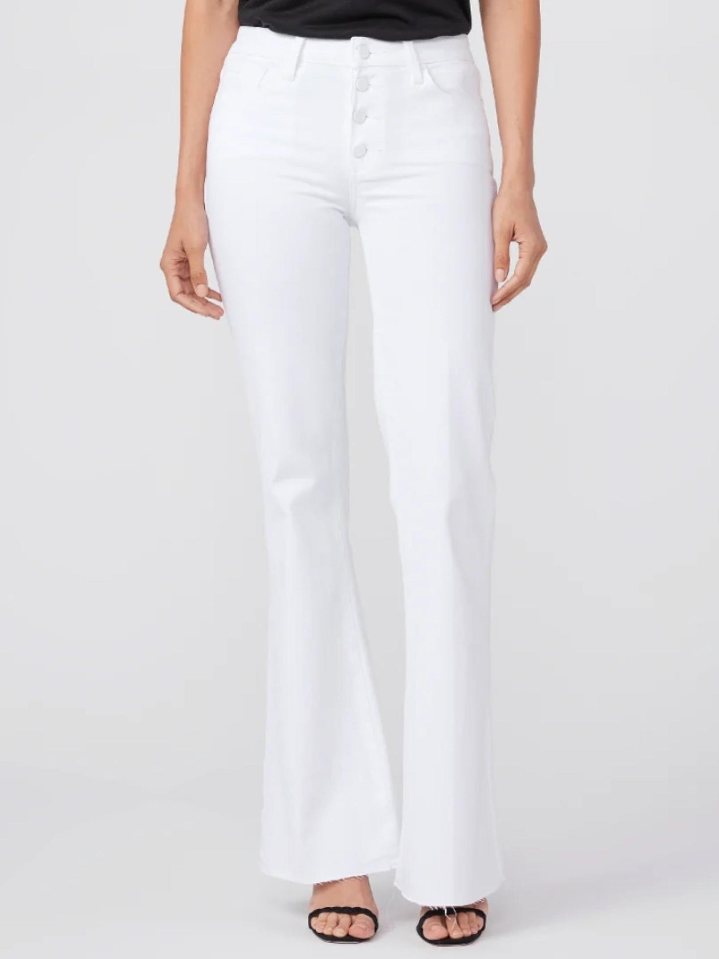 Paige - Genevieve 32" High-Rise Raw Hem Jeans - Sz 32