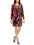 Anne Klein - Sequined Wrap Long Sleeve Dress - Sz 4
