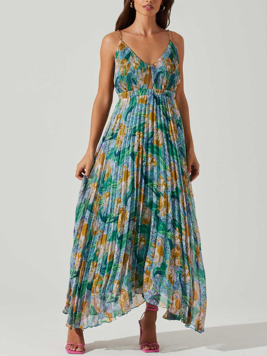 ASTR the Label - Loralee Pleated Midi Dress - Sz XS