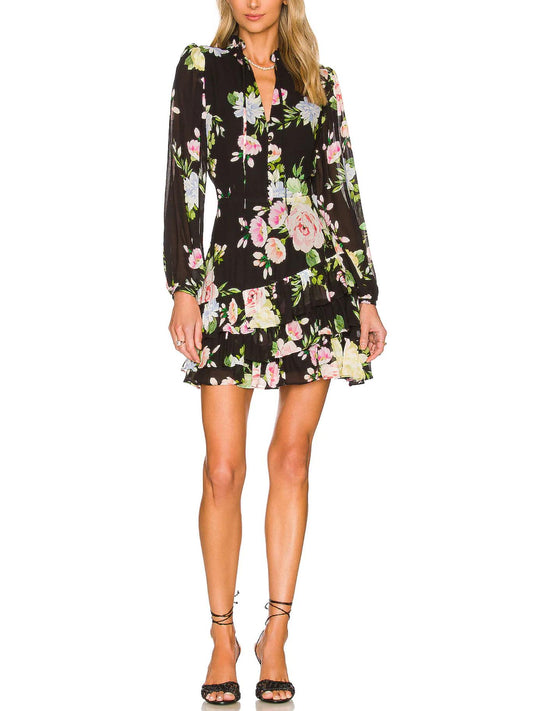 Yumi Kim - Asymmetrical Ruffle Hem Jenna Mini Dress - Sz S