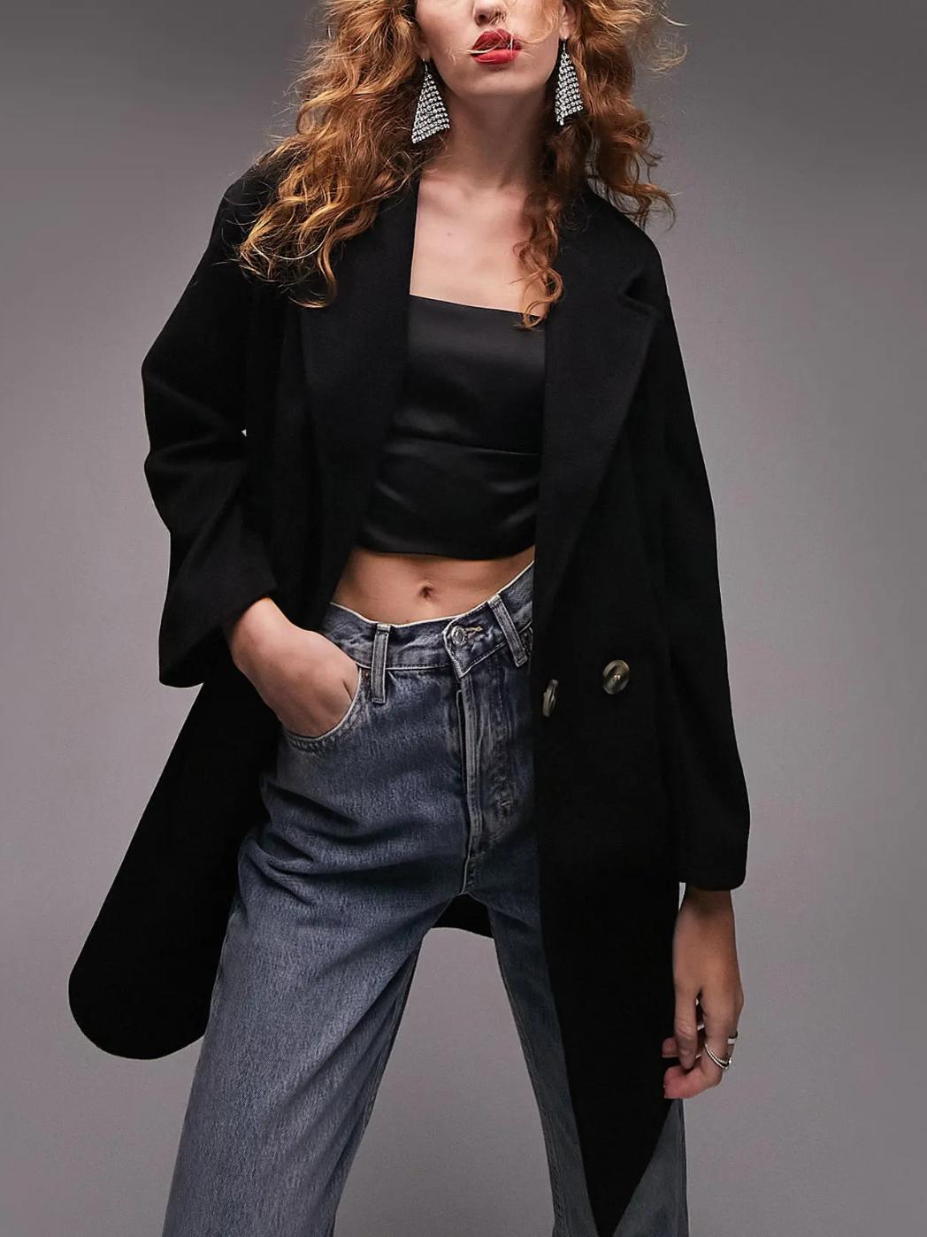 Topshop - Riley Double Breasted Coat - Sz 4