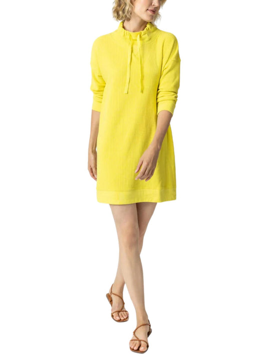 Lilla P - 3/4 Sleeve Cotton Blend Mock Neck Dress - Sz XL