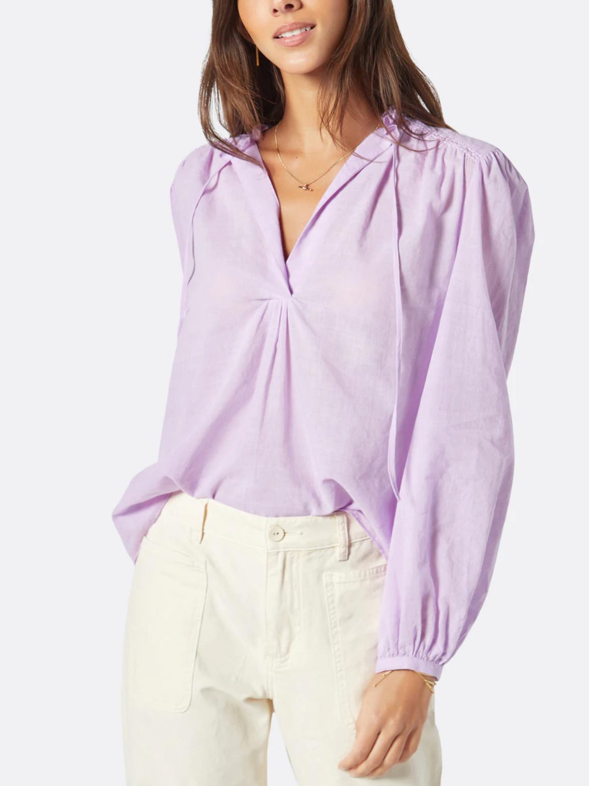 Joie - Jindrah Long Sleeve Cotton Top - Sz L