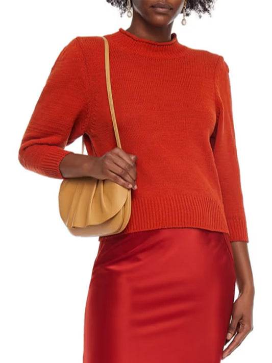 Vanessa Bruno - 3/4 Sleeve Ribbed Trim Sweater - Sz L