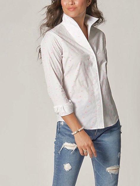 Sarah Alexandra - Signature Shapeable Collar Button-Down Shirt - Sz 12