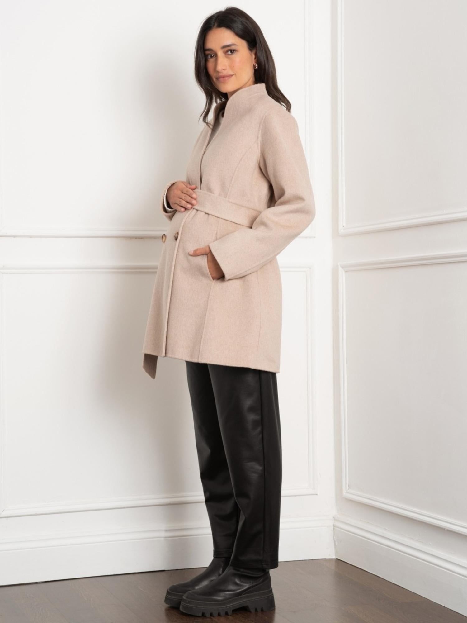 Seraphine - Chandler Double Breasted Wool Coat - Beige
