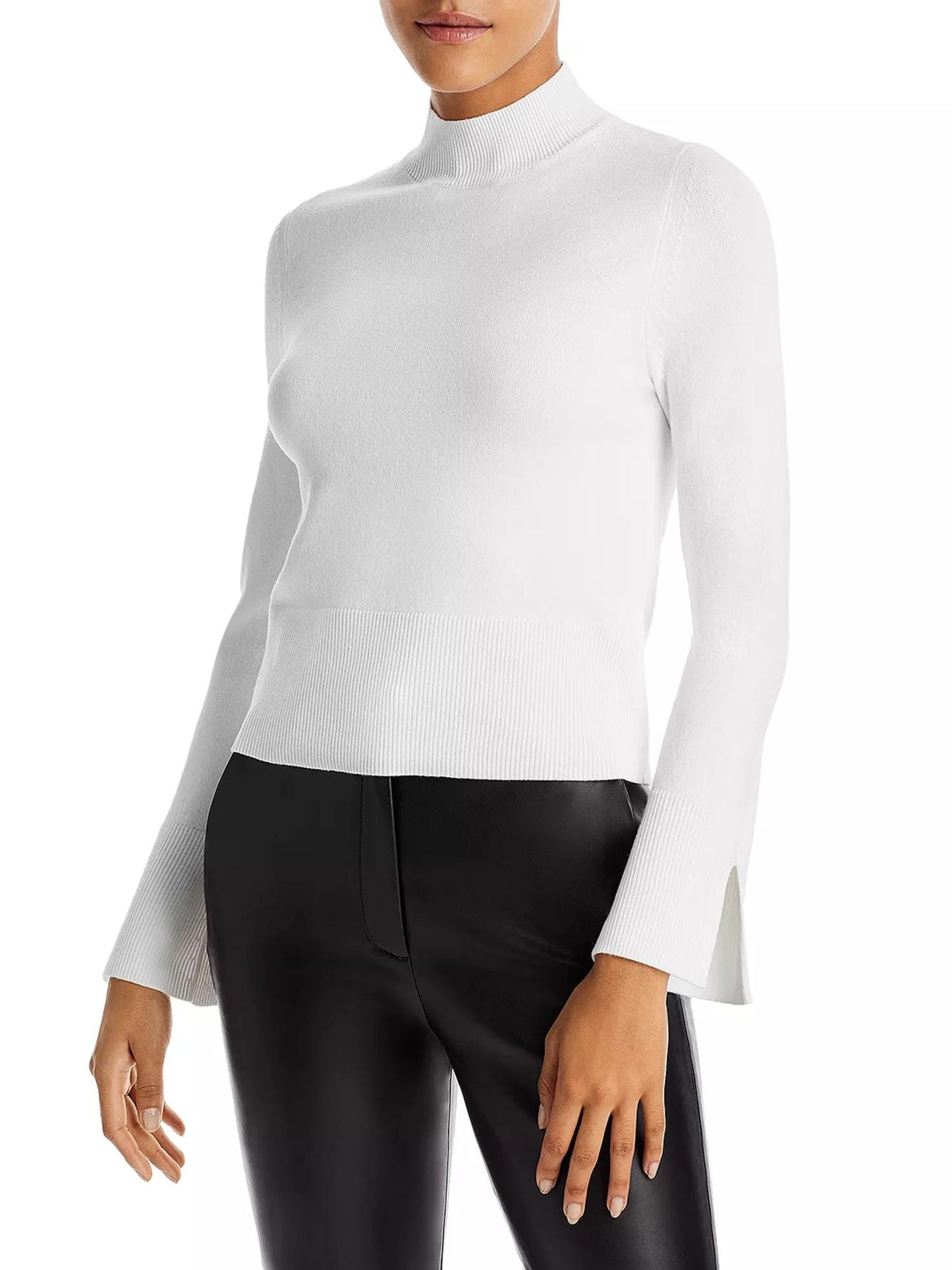 French Connection - Babysoft Split Cuff Mock Neck Sweater - Sz M