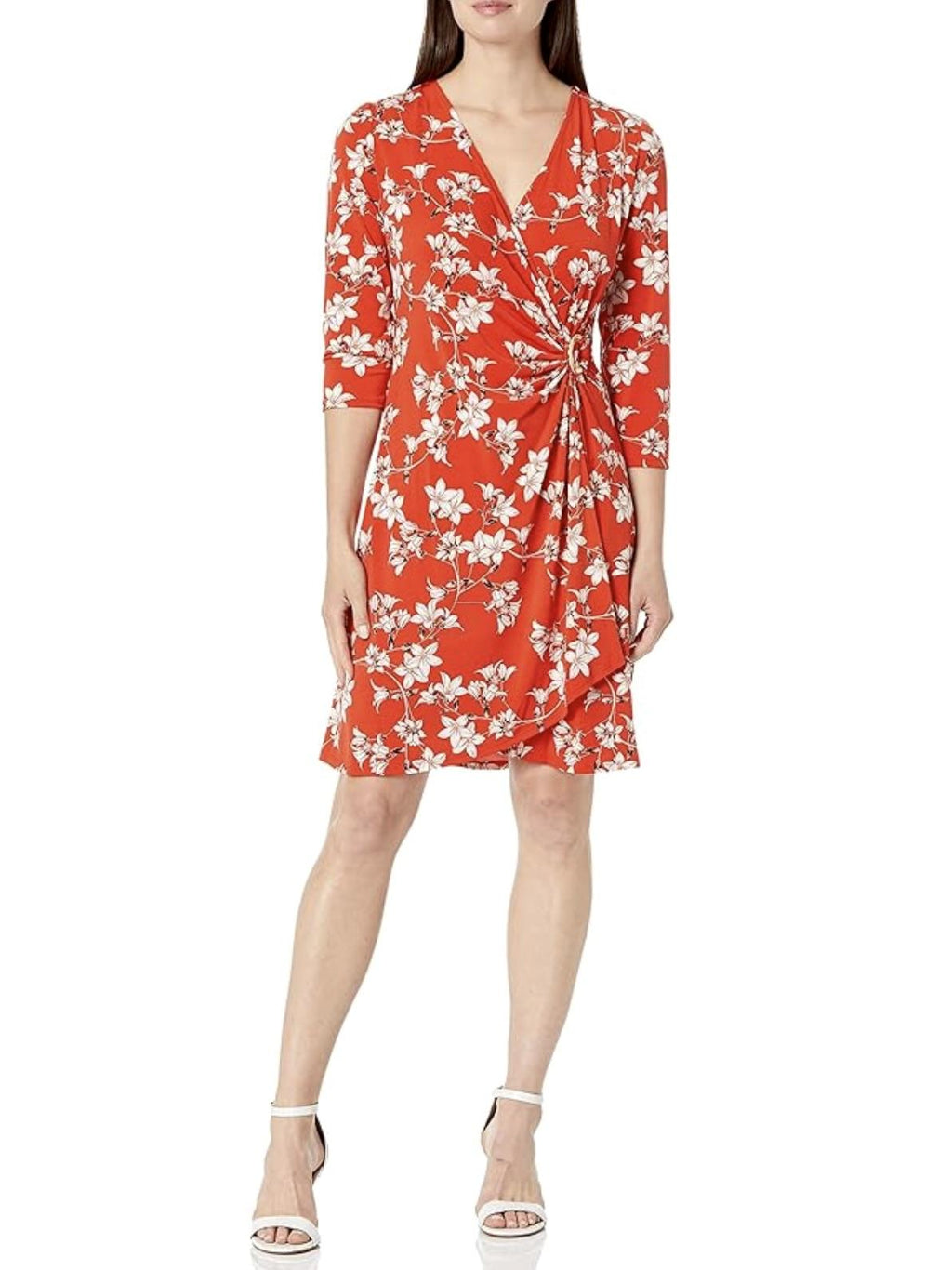 Calvin Klein - Buckle Faux Wrap Dress - Sz 1X