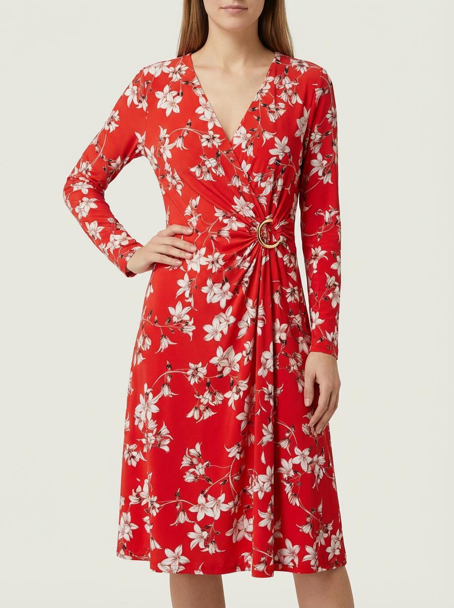 Calvin Klein - Buckle Faux Wrap Dress - Sz 1X