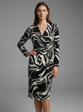 Donna Morgan - Shoulder-Pad Wrap-Style Dress - Sz 20W