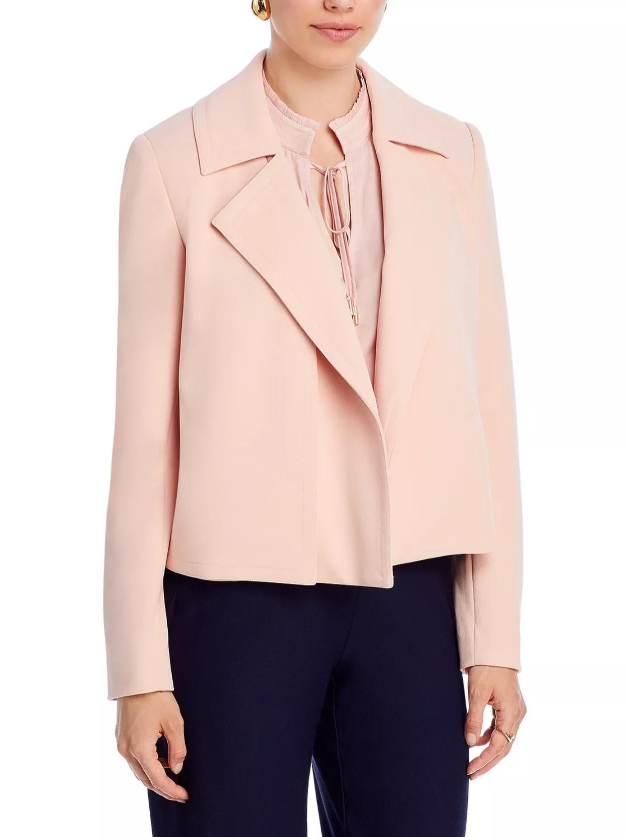 T Tahari - Wide Lapel Open Front Jacket - Sz S