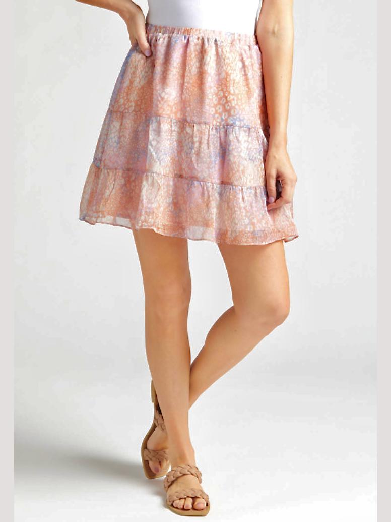 BB Dakota - Dreaming of Waves Tiered Skirt - Sz M