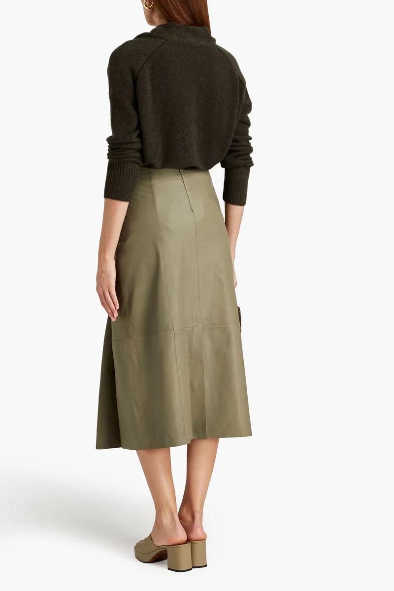 Vince - Faux Wrap Leather Skirt - Sz 00