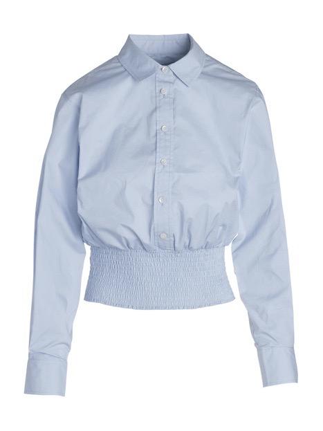 Thakoon - Poplin Smocked Waist Button-Down Shirt - Sz 8