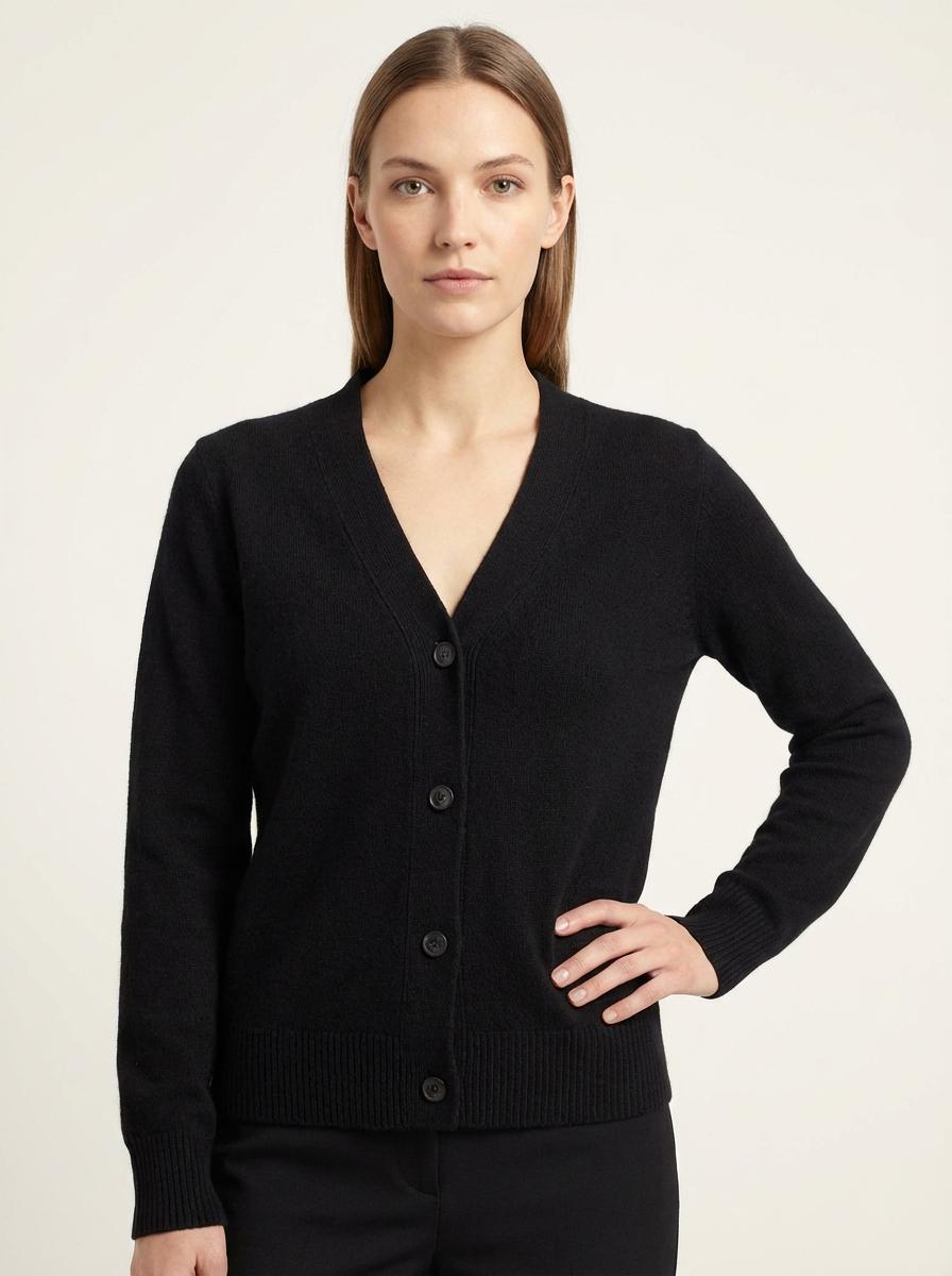Vince - Cashmere V-Neck Button-Up Cardigan - Sz S