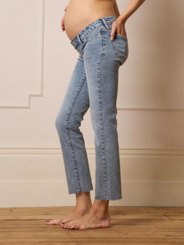 Seraphine - Delta Underbump Maternity Cropped Straight Leg Jeans
