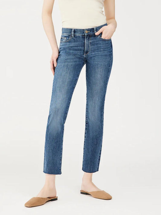DL1961 - Mara Straight Leg Mid-Rise Ankle Jeans - Sz 31