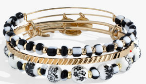 Alex and Ani Toile Beaded Bangle Set of 3