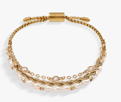 Alex and Ani Crystal + Pearl Stranded Bracelet Set