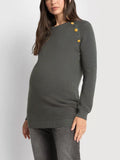Seraphine - Amalia Ripple Stitch Nursing Sweater - Green