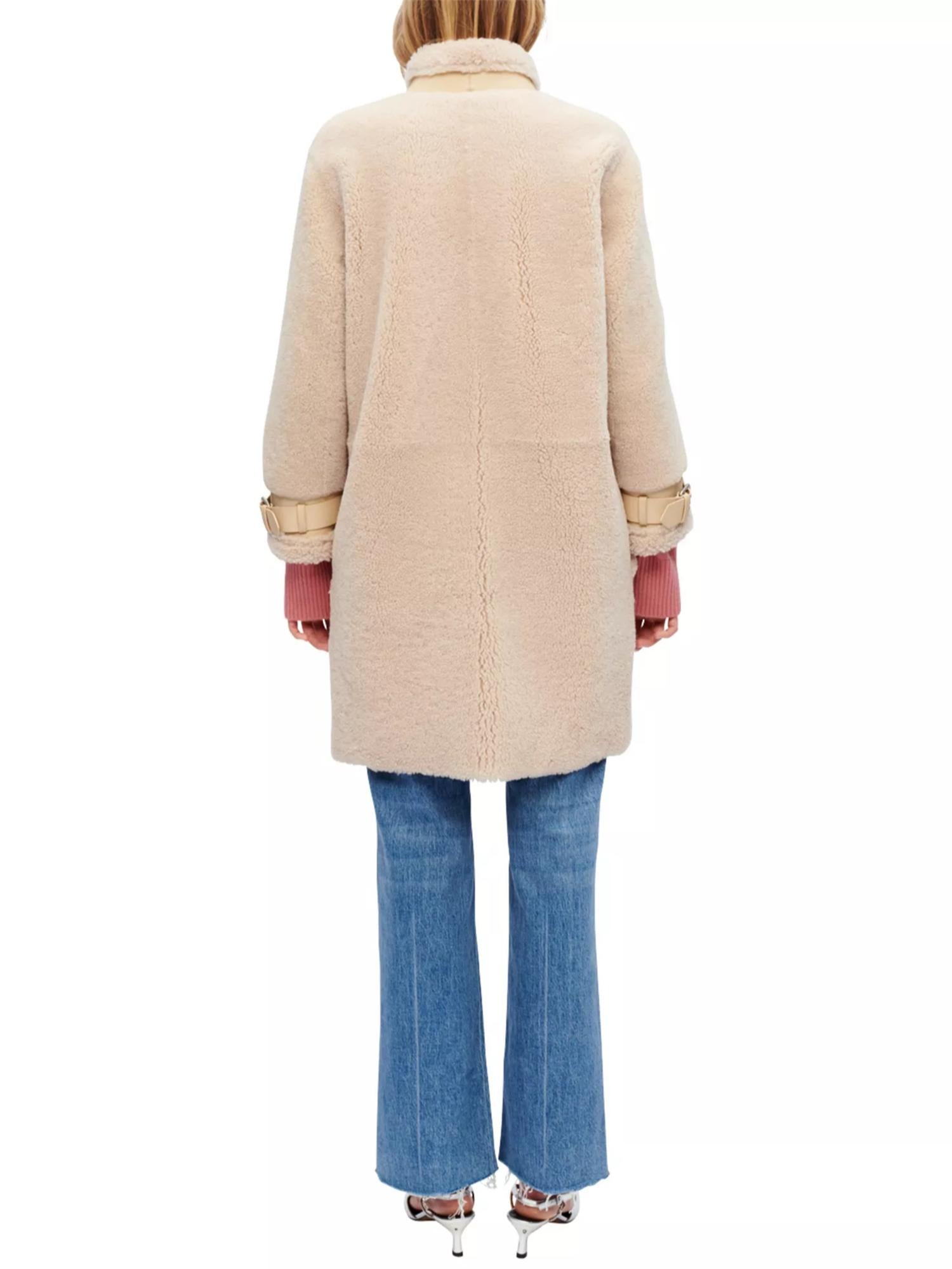 Maje - Gibsy Shearling Coat - Sz L