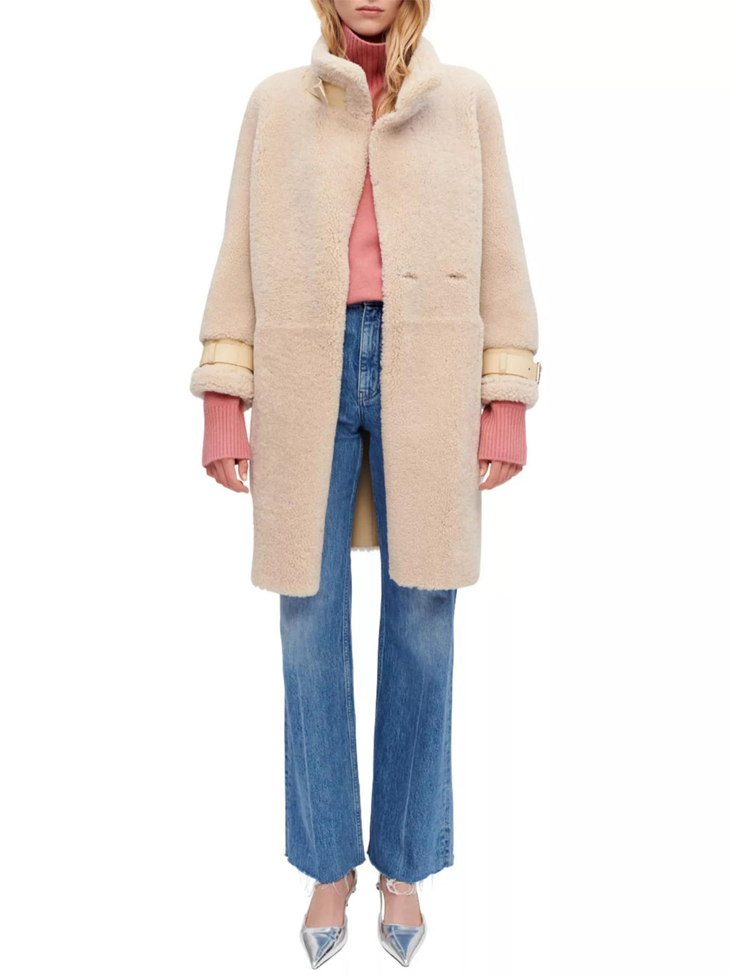 Maje - Gibsy Shearling Coat - Sz L