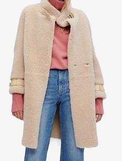 Maje - Gibsy Shearling Coat - Sz L