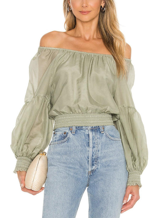 Alice + Olivia - Azalea Peasant Top - Sz S