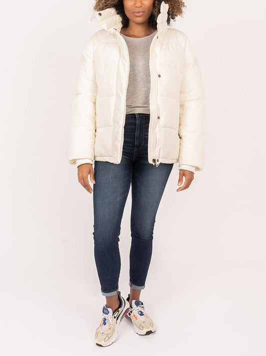 Harper - Faux Fur Lining Brunch Puffer Coat - Sz S