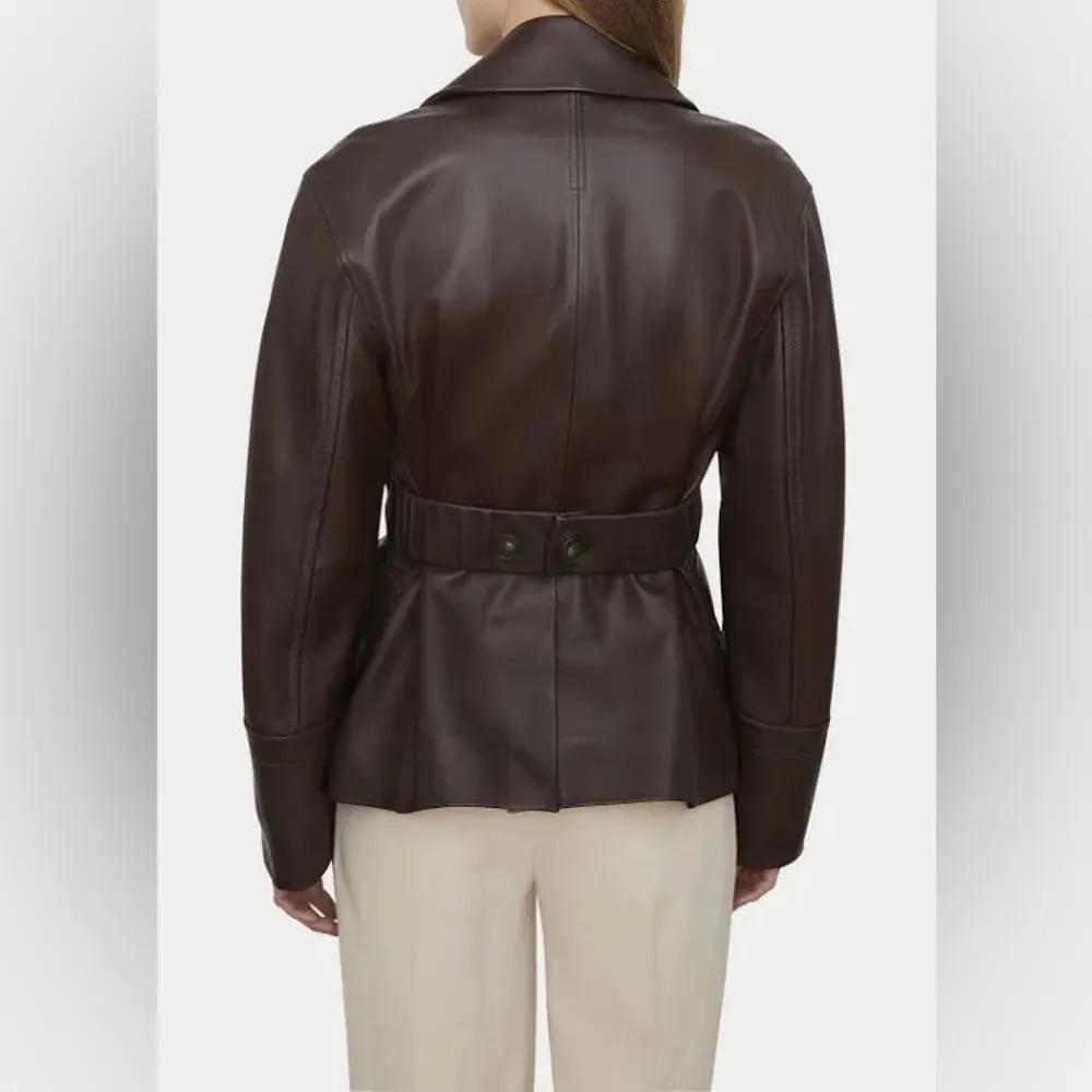 Vince - Belted Leather Safari Jacket - Sz S