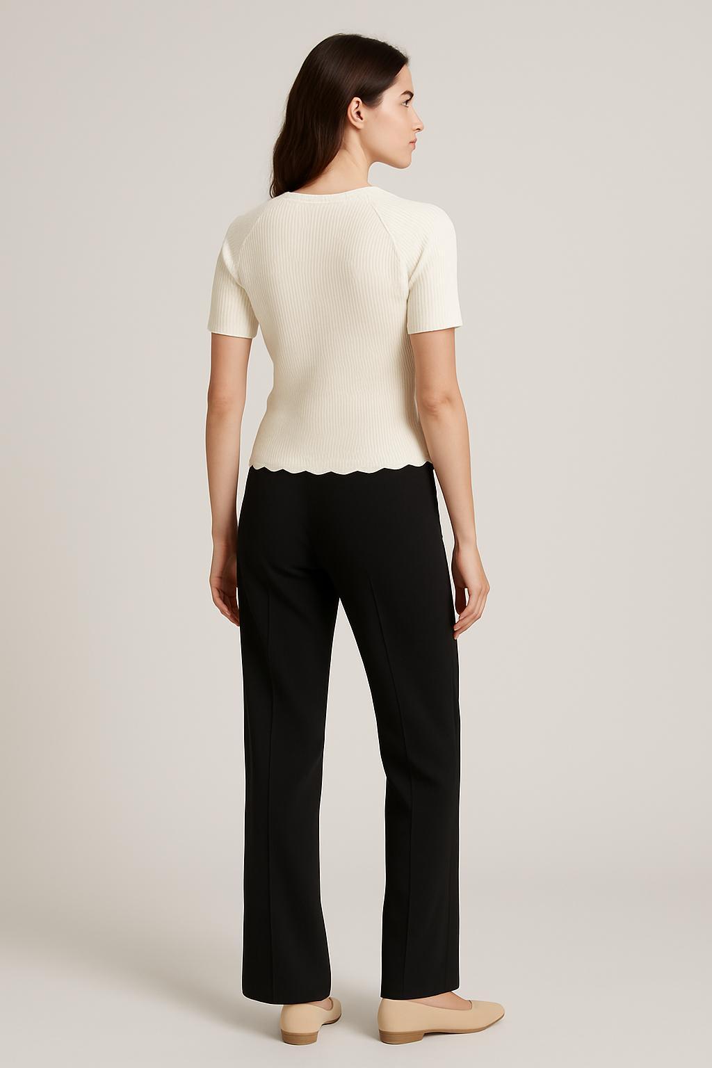 Maje - Button Down Ribbed Top - Sz M