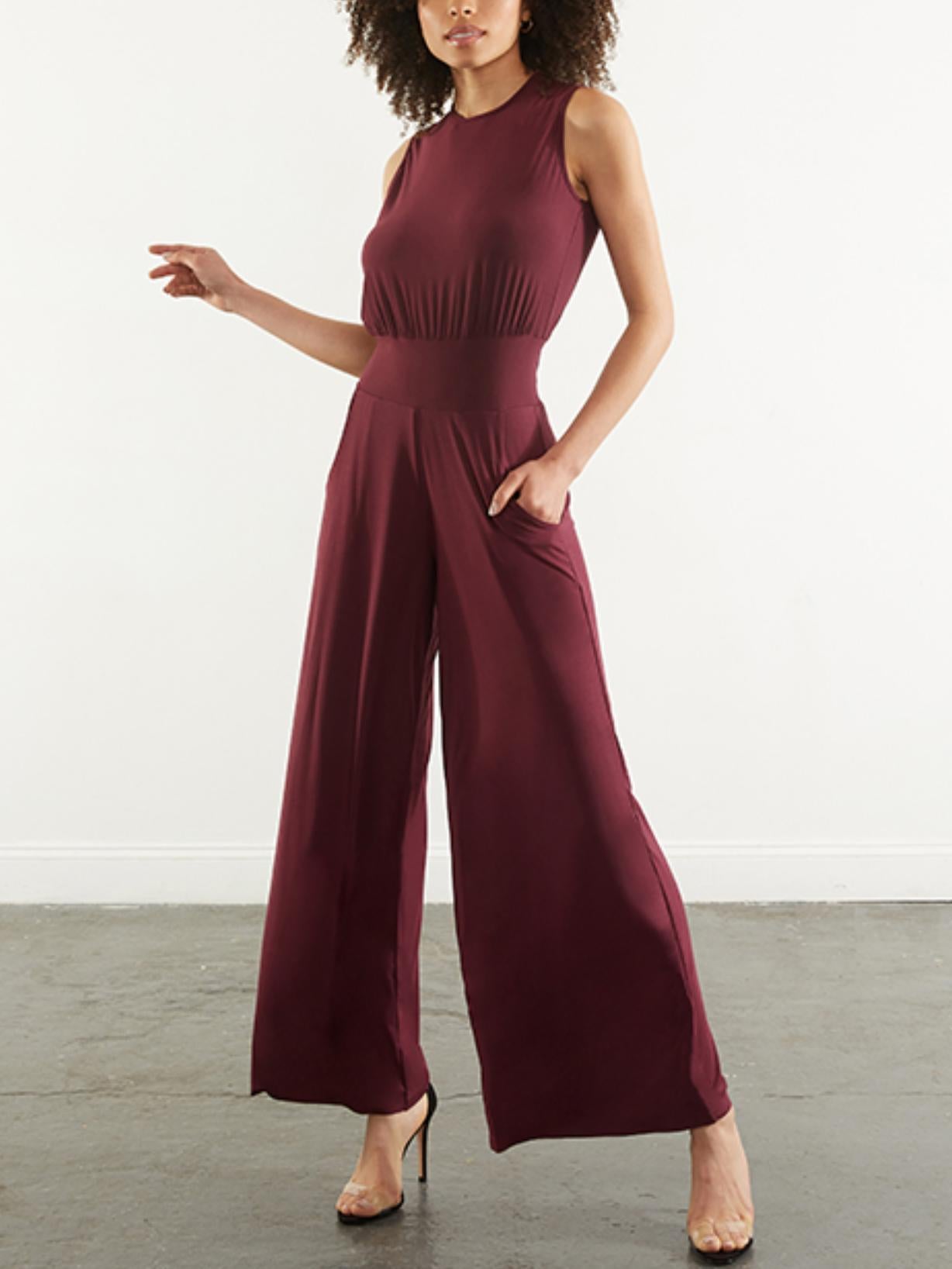 Commando - Butter Muscle Sleeveless Wide Leg Jumpsuit - Sz XL