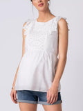 Seraphine - Abigail Sleeveless Broderie Anglaise Maternity and Nursing Top