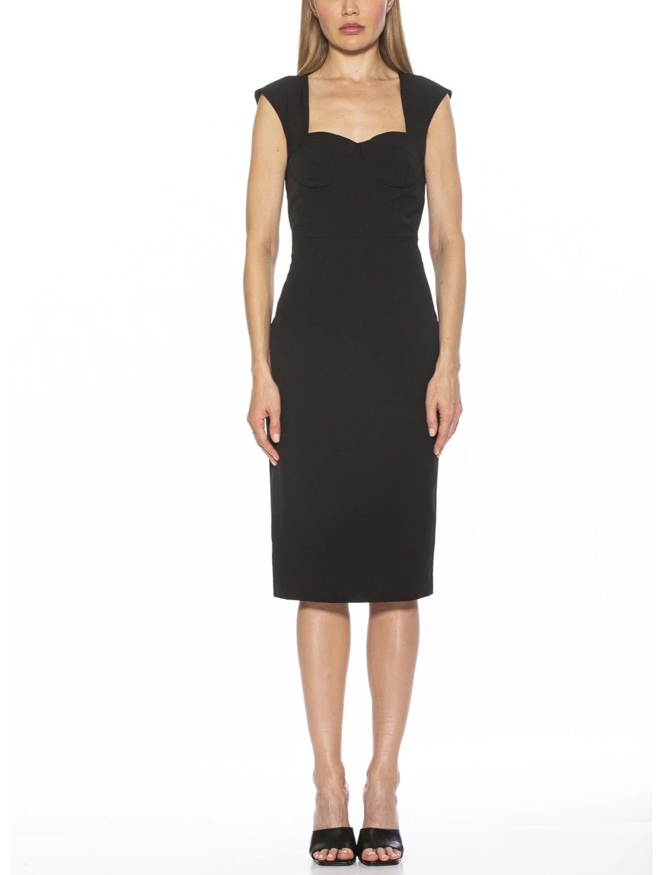 Alexia Admor - Harper Sweetheart Neckline Midi Dress - Sz 8