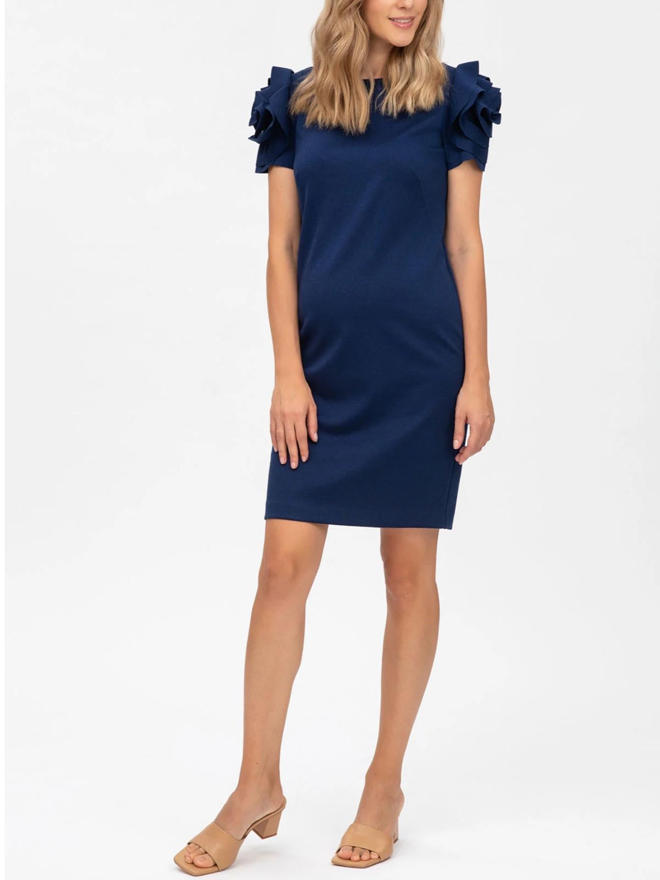 Pietro Brunelli - Capri Shoulder Detail Maternity Sheath Dress - Sz SM