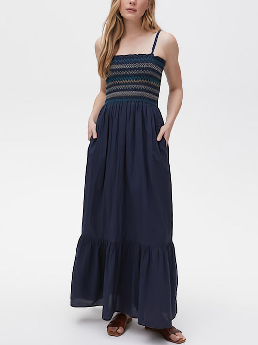 Michael Stars - Alejandra Smocked Tiered Maxi Dress - Sz M