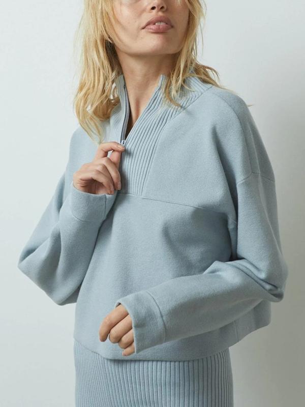 Lunya - Cozy Silk Blend Cropped Zip Pullover - Sz M