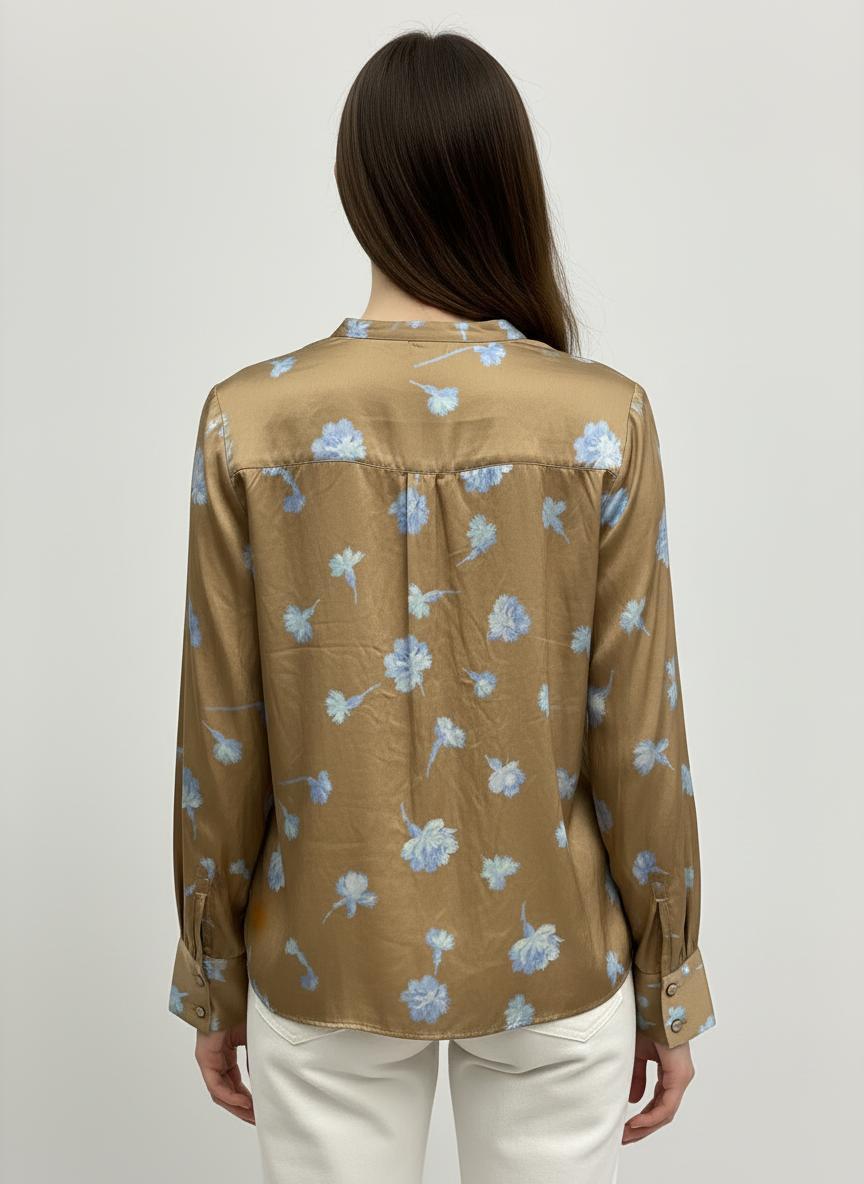 Vince - Shaped Collar Silk Blouse - Sz S