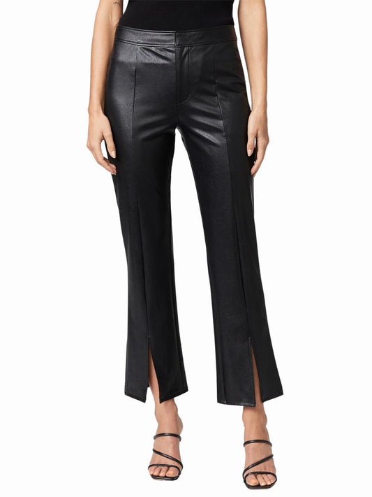 Paige - Mesa Front Slit Hem Flare Faux Leather Pants - Sz 6