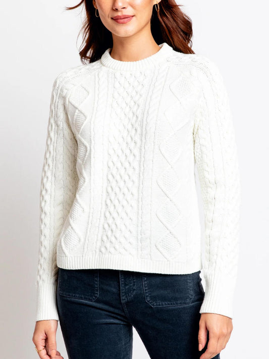 Michael Stars - Adina Cable Knit Crew Neck Sweater - Sz M